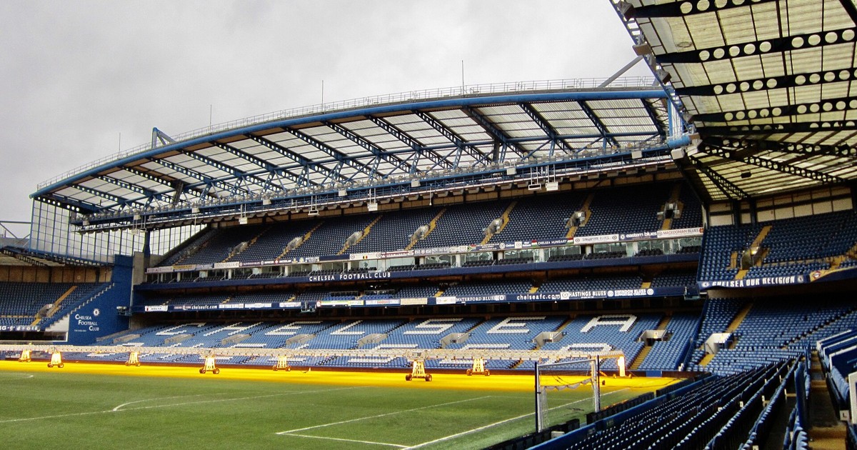 Stands inside Stamford Bridge, the Chelsea stadium