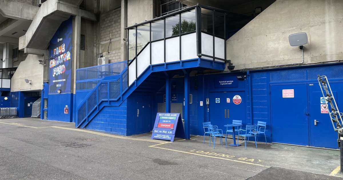 Rachael Adedini joins Chelsea: rear of the East Stand at Stamford Bridge